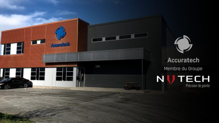 Établissement d'Accuratech, membre du Groupe Nutech. 50 ans d'expertise en usinage de précision